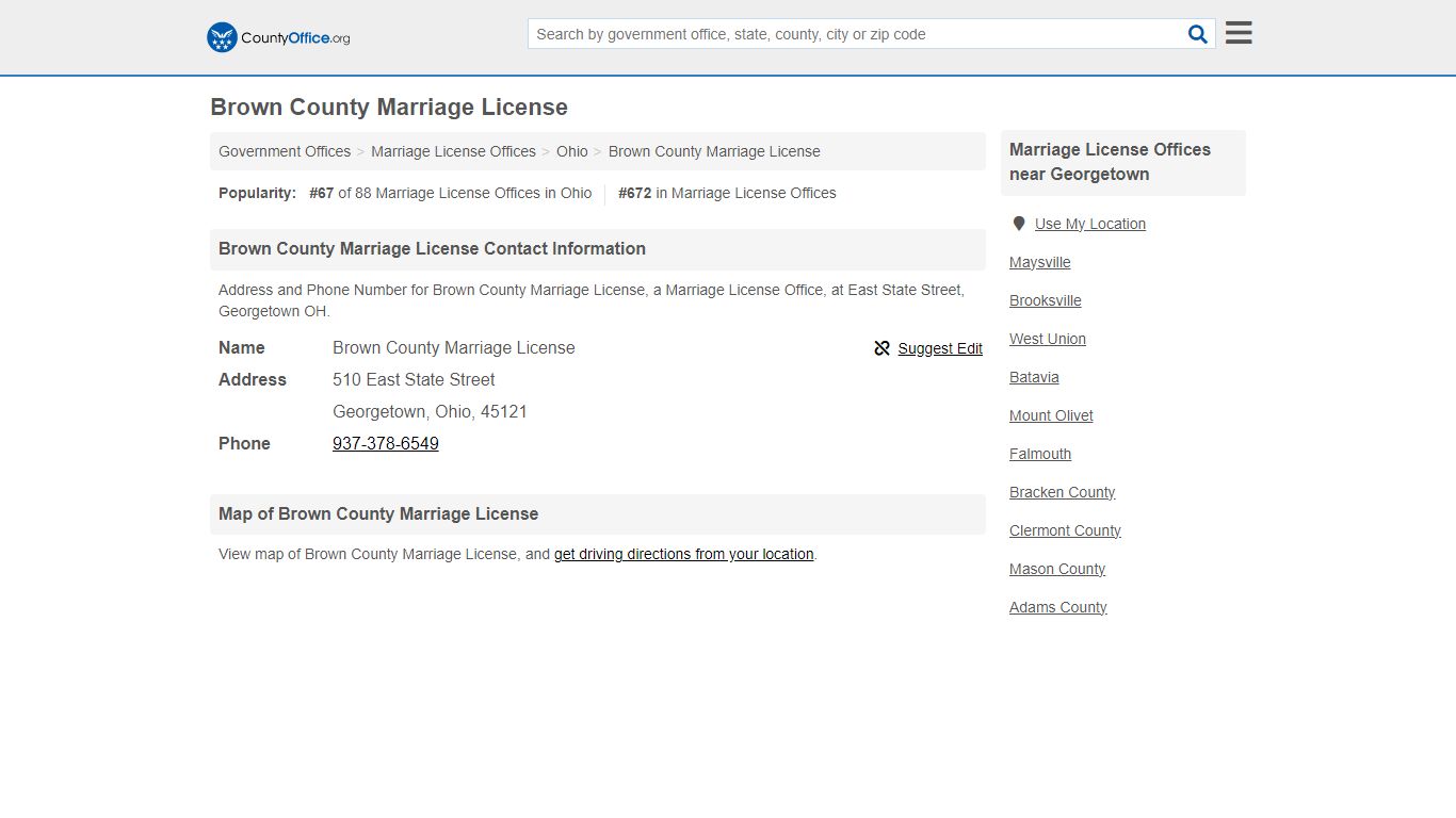 Brown County Marriage License